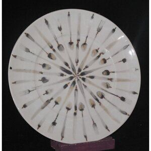 Anthropologie Bridget Davies Heavy Metal Luncheon‎ Plate Spoons Forks Davis